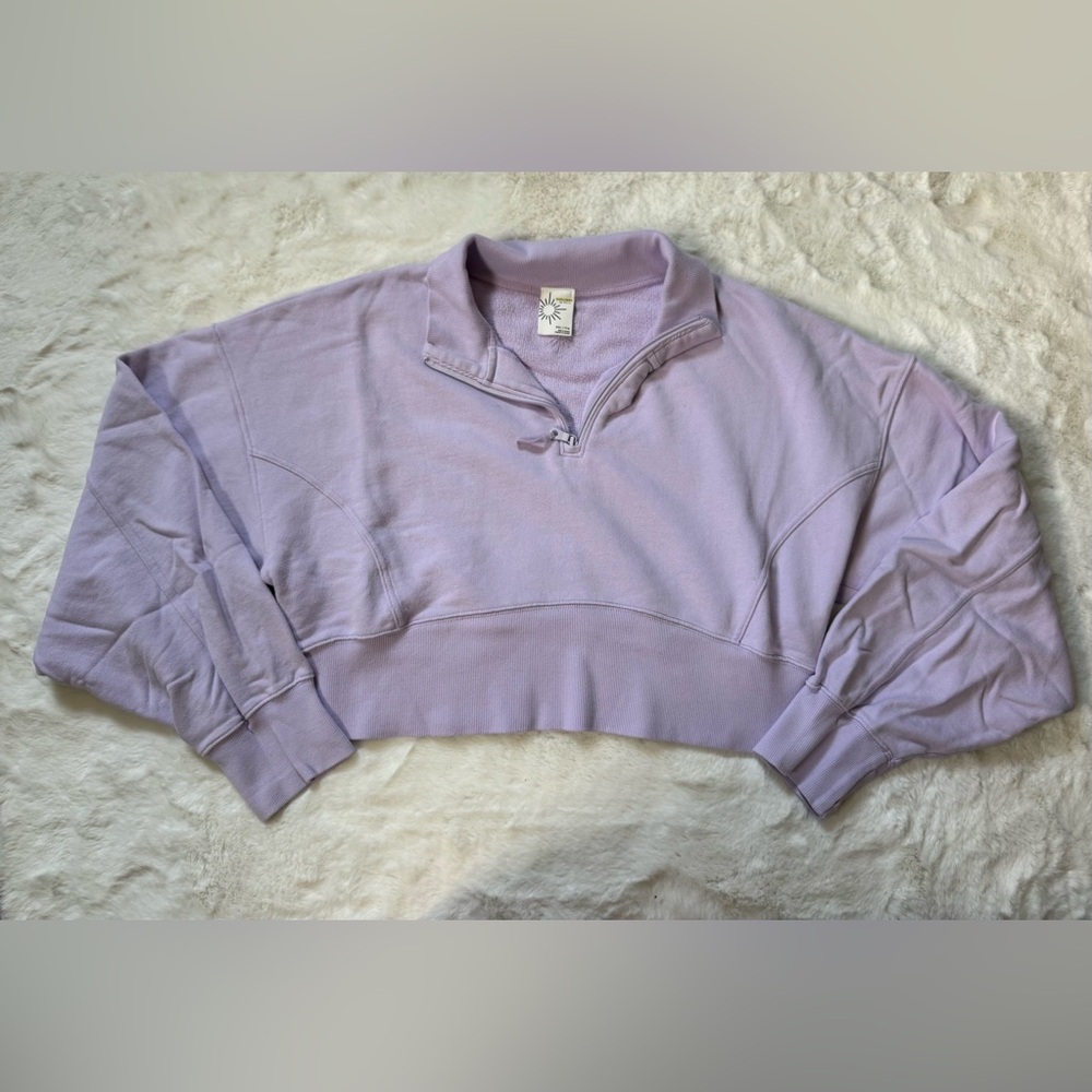 Aerie Offline Light Purple Women's Quarter-Zip Sweatshirt
